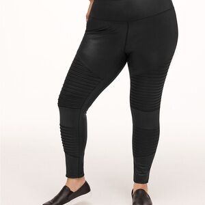 Livi Active (Lane Bryant) Moto Faux Leather Leggings